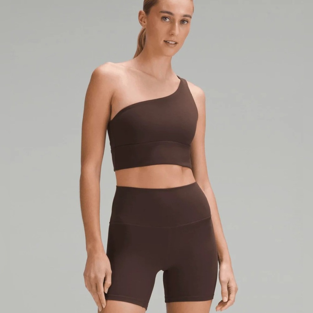 Lululemon SET Align Rib HR Short 6" Shine and top - RRFE (Espresso)